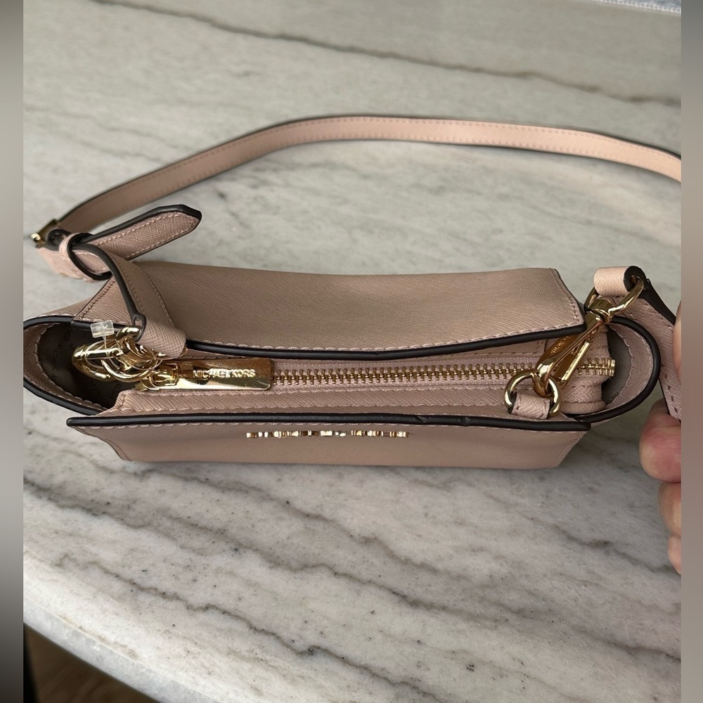 Michael Kors Selma Mini Crossbody Bag Saffiano Leather Blush Pink Chic Spring - Picture 10 of 16